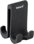 WENKO Verna Duo dupla zuhanyhorgok szilikon fürdőszobai akasztók fekete - 5 x 9, 5 x 7 cm, Black