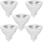 Linkind GU5.3 MR16 LED 5W izzó, 12V, 2700K meleg fehér, 36° szórási szög, 520 lumen, 50W helyettesítő, 5 darabos csomag
