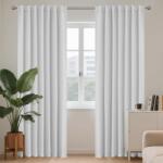 Joydeco sötétítő függöny, rejtett hurkos, zajcsökkentő, 2 db - szürke-fehér - 245x140 cm