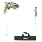 EMART Heavy Duty állítható háttér tartó állvány acél talppal - fehér - 2x3 m