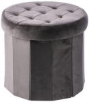 AdTrend Taburet catifea gri antracit 38 x 36 cm (102119Adeco)