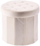 AdTrend Taburet catifea ivoire 38 x 36 cm (102119Ddeco)