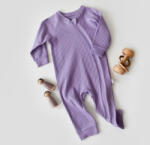 BabyJem Salopeta cu fermoar cu maneca lunga si panataloni lungi din 95%bumbac organic si 5% elastan - mov, baby cosy (marime: 3-6 luni)