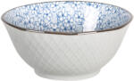  Bol de ceramica cu floricele albastre Ø 13*6 cm (6CEPU0043) Castron
