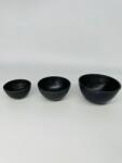  Set 3 boluri negre Antique (90233ABC/BA) Castron