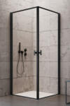 Radaway Cabina dus dreptunghiulara cu usi batante Radaway Nes Black KDD I Frame 100x80 cm, profil negru (10021100-54-56L/10021080-54-56R)