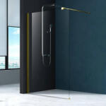 Fluminia Perete sticla dus Walk In Fluminia Foxy 120xH200 cm, profil auriu (W01SC01BG-120-V1)