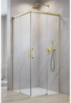 Radaway Cabina dus dreptunghiulara cu usi glisante Radaway Idea Brushed Gold KDD 80x120 cm, profil auriu periat (387061-99-01L/387064-99-01R)