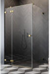 Radaway Cabina dus dreptunghiulara cu usa batanta si perete fix Radaway Essenza Pro Gold KDJ 90x120 cm (10097090-09-01R/10098120-01-01)
