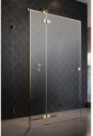 Radaway Cabina dus dreptunghiulara cu usa batanta si 2 pereti Radaway Essenza Pro Gold KDJ+S 100x110x100 cm, profil auriu (10097311-09-01R/10098100-01-01/10098100-01-01)