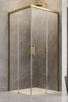 Radaway Cabina dus dreptunghiulara cu usi glisante Radaway Idea Gold KDD 100x80 cm, profil auriu (387062-09-01l/387061-09-01r)