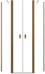 Radaway Cabina dus pentagonala cu usi batante Radaway Nes Brushed Copper PTD 80x90 cm, profil cupru periat (10051000-93-01/ 10051600-93-01)