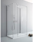 Radaway Cabina dus dreptunghiulara cu usa batanta si 2 pereti Radaway Fuenta Chrome KDJ+S 100x75x75 cm (1384022-01-01R/1384049-01-01/1384049-01-01)