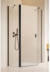 Radaway Cabina dus pentagonala cu usa batanta Radaway Nes Black PTJ 100x100 cm, profil negru (10052100-54-01/10052000-54-01L)