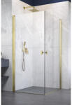 Radaway Cabina dus dreptunghiulara cu usi batante Radaway Nes Brushed Gold KDD I 90x100 cm, profil auriu periat (10021090-99-01L/10021100-99-01R)