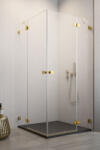 Radaway Cabina dus dreptunghiulara cu usi batante Radaway Essenza Pro Gold KDD 80x90 cm (10096080-09-01L/10096090-09-01R)