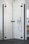 Radaway Cabina dus dreptunghiulara cu usi batante Radaway Essenza Black KDD 90x100 cm, profil negru mat (1385060-54-01L/1385062-54-01R)