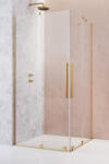 Radaway Cabina dus patrata cu usi glisante Radaway Furo Gold KDD 90x90 cm, profil auriu (10105090-09-01l/10105090-09-01r)