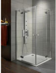 Radaway Cabina dus dreptunghiulara cu usi batante Radaway Almatea KDD 90x80 cm, sticla transparenta (32187-01-01N)