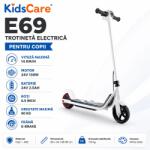 KidsCare Trotineta electrica pentru copii KidsCare E69, 130W, 14 km/h, alb (KC_TE69_W) Trotineta
