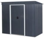 Strend Pro Magazie de gradina metalica cu baza inclusa, antracit, 217x110x174 cm (2172933)