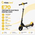 KidsCare Trotineta electrica pentru copii KidsCare E70, 130W, 14 km/h, galben (KC_TE70_Y) Trotineta