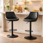 ARTOOL Set 2 scaune bar Artool Kast, rotative, negre, reglabile (3432_1-S2)