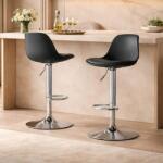 ARTOOL Set 2 scaune bar Artool Hoga, rotative, reglabile, negre, 38x40x81-102 cm (3774_1-S2)