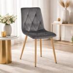 ARTOOL Scaun pentru bucatarie si living Artool Libra, catifea gri, 45x54x86, 5 cm (3922_1)