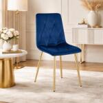 ARTOOL Scaun dining Artool Libra din catifea bleumarin cu picioare metalice aurii (4022_1)