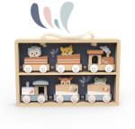 Speedy Monkey Trenulet cu animale in cutie lemn, Speedy Monkey (BO-SM_SP1033)