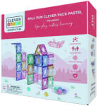 Cleverclixx Joc magnetic Circuit pastel cu bile - 110 Piese, Cleverclixx (BO-CC-1001)