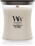 WoodWick Tonka & Almond Milk lumânare parfumată cu fitil din lemn 275 g