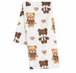 New Baby Pamut pelenka nyomtatott mintával New Baby bears with heart