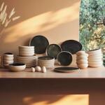 Hermia Dinner Set (55 Pieces) White Black Galactic 55