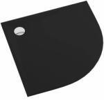 Schedline Libra Black Mat félkör alakú zuhanytálca 90x90 cm fekete 3SP. L1O-9090/C/MG (3SPL1O9090CMG)