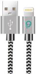Spacer Cablu de date Spacer, USB 2.0 (T) la Lightning (T) pentru iPhone, braided, retail pack, 1.8m, Zebra (SPDC-ZBR1.8)