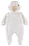 EEVI Salopetă bebe unisex cu glugă, alb, 62-68 ecru (13672E)