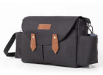 Petite&Mars Geanta bebe scutece Sara - Negru Negru/maro (139FEB)