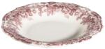 Hermia Dinner Set (24 Pieces) White Dark Claret Antigue Fulya 24 Ytkm
