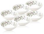 Hermia Bowl Set (6 Pieces) White Red Green LUV0010