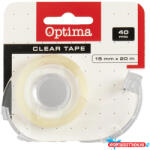 OPTIMA Ragasztószalag OPTIMA 15 mm x 20 m + adagoló