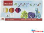 Optima Gyurma OPTIMA színes 200 g 12 darabos