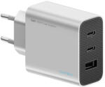 CUKTECH GaN Hálózati Töltő 65W - 2xUSB-C + 1xUSB-A - Szürke (CUK0A15CEUSL)