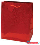 Creative Dísztasak CREATIVE Special Hologram L 26x32x12 cm egyszínű piros sodort füles