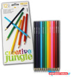 SaKOTA Színes ceruza CREATIVE JUNGLE hatszögletű fehér dobozos 12 darabos
