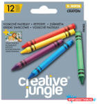 Creative Jungle Zsírkréta CREATIVE JUNGLE Grey kerek hegyezett 12 színű
