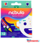 Nebulo Zsírkréta NEBULO háromszögletű hegyezett 12 színű