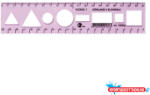 Optima Sablon vonalzó OPTIMA pink 20cm