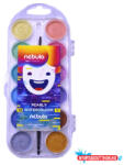 Nebulo Vízfesték NEBULO 30 mm gyöngyház ajándék ecsettel 12 darabos